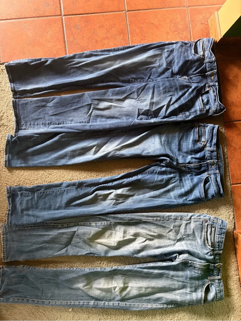 American Eagle Outfitters Men's Light Blue Slim Straight Jeans